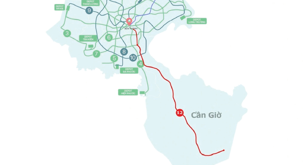 Phối cảnh nhà ga của tuyến đường sắt đô thị tốc độ cao Bến Thành - Cần Giờ