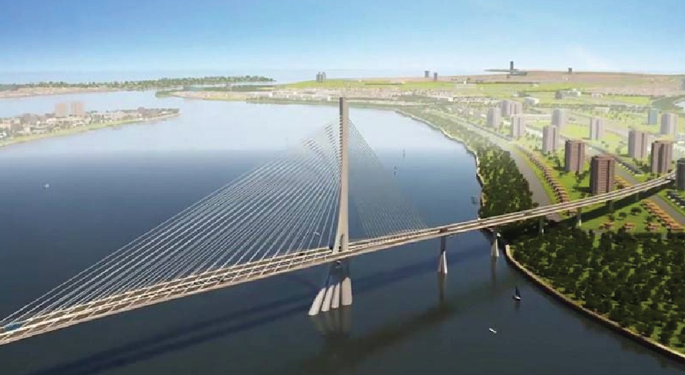 Phối cảnh cầu Cần Giờ thay thế phà Bình Khánh